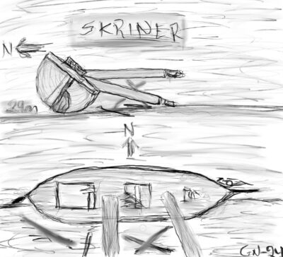 Skriner vrak 29m
